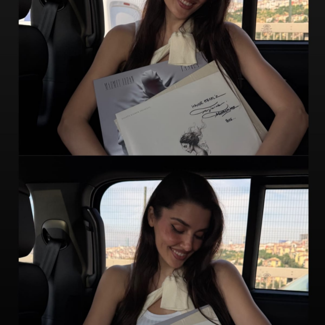 Mahmut Orhan presenteou Hande com um Disco Vinil e dia antes Kerem curte uma publicação do DJ