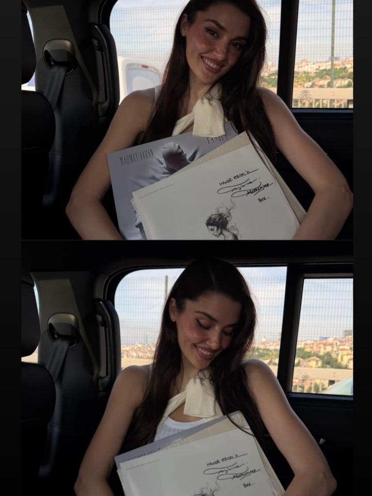 Mahmut Orhan presenteou Hande com um Disco Vinil e dia antes Kerem curte uma publicação do DJ